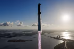 Starship in flight