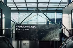Iceye advertisement at the Helsinki Airport