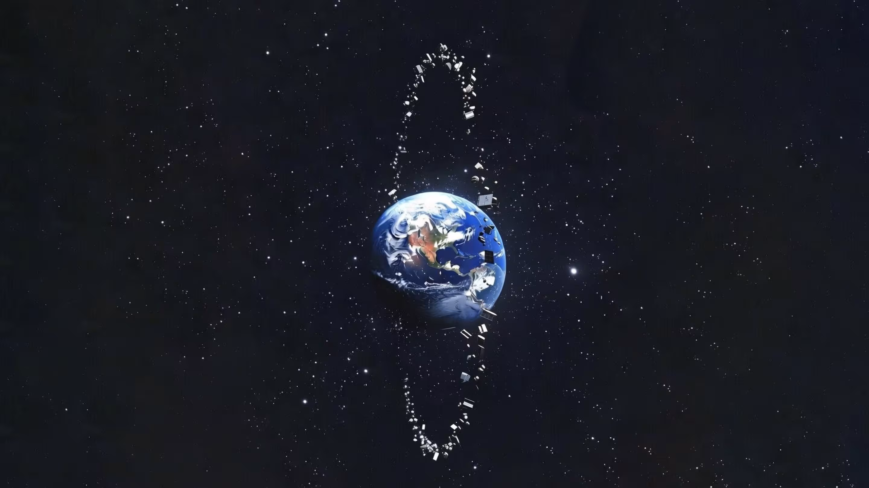 Not-at-all realistic visualization created by the Grok AI of SpaceX’s server satellites
