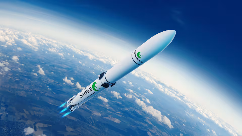 MaiaSpacen raketti piirroksessa